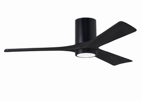 Irene-3HLK 52"Ceiling Fan Matte Black hugger fans for rooms with low ceilings