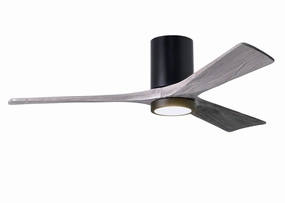 Irene-3HLK 52"Ceiling Fan Matte Black hugger fans for rooms with low ceilings