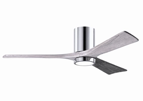 Irene-3HLK 52"Ceiling Fan Polished Chrome hugger fans for rooms with low ceilings