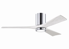 Irene-3HLK 52"Ceiling Fan Polished Chrome hugger fans for rooms with low ceilings
