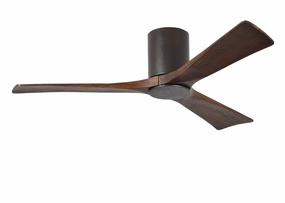 Irene-3HLK 52"Ceiling Fan Textured Bronze hugger fans for rooms with low ceilings