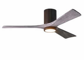 Irene-3HLK 52"Ceiling Fan Textured Bronze hugger fans for rooms with low ceilings
