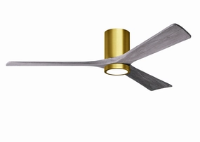 Irene-3HLK 60"Ceiling Fan Brushed Brass hugger fans for rooms with low ceilings