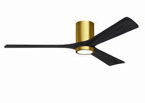 Irene-3HLK 60"Ceiling Fan Brushed Brass hugger fans for rooms with low ceilings
