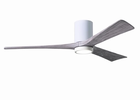 Irene-3HLK 60"Ceiling Fan Gloss White hugger fans for rooms with low ceilings