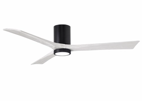 Irene-3HLK 60"Ceiling Fan Matte Black hugger fans for rooms with low ceilings
