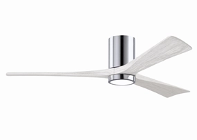 Irene-3HLK 60"Ceiling Fan Polished Chrome hugger fans for rooms with low ceilings