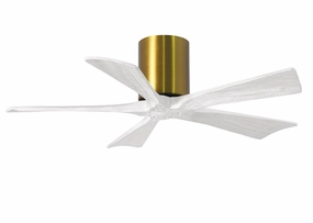Irene-5H 42"Ceiling Fan Brushed Brass quiet and compact hugger fans