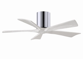 Irene-5H 42"Ceiling Fan Polished Chrome quiet and compact hugger fans