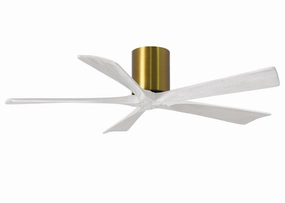 Irene-5H 52"Ceiling Fan Brushed Brass quiet and compact hugger fans