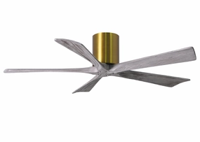 Irene-5H 52"Ceiling Fan Brushed Brass quiet and compact hugger fans