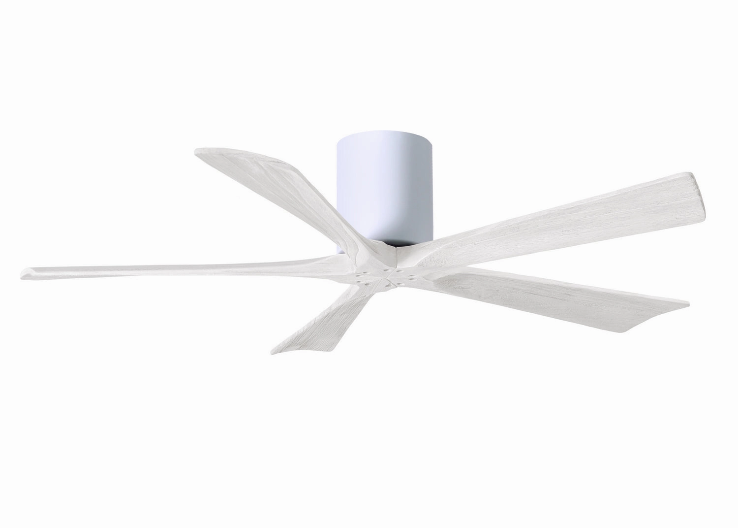 Irene-5H 52"Ceiling Fan Gloss White quiet and compact hugger fans
