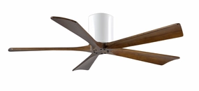 Irene-5H 52"Ceiling Fan Gloss White quiet and compact hugger fans
