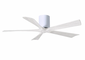 Irene-5H 52"Ceiling Fan Gloss White quiet and compact hugger fans