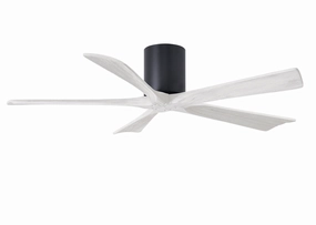 Irene-5H 52"Ceiling Fan Matte Black quiet and compact hugger fans