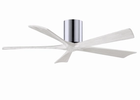 Irene-5H 52"Ceiling Fan Polished Chrome quiet and compact hugger fans