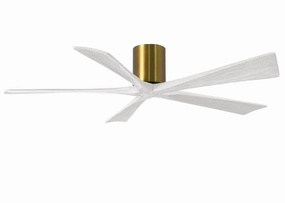 Irene-5H 60"Ceiling Fan Brushed Brass quiet and compact hugger fans