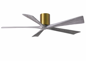 Irene-5H 60"Ceiling Fan Brushed Brass quiet and compact hugger fans