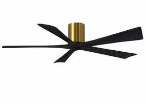 Irene-5H 60"Ceiling Fan Brushed Brass quiet and compact hugger fans