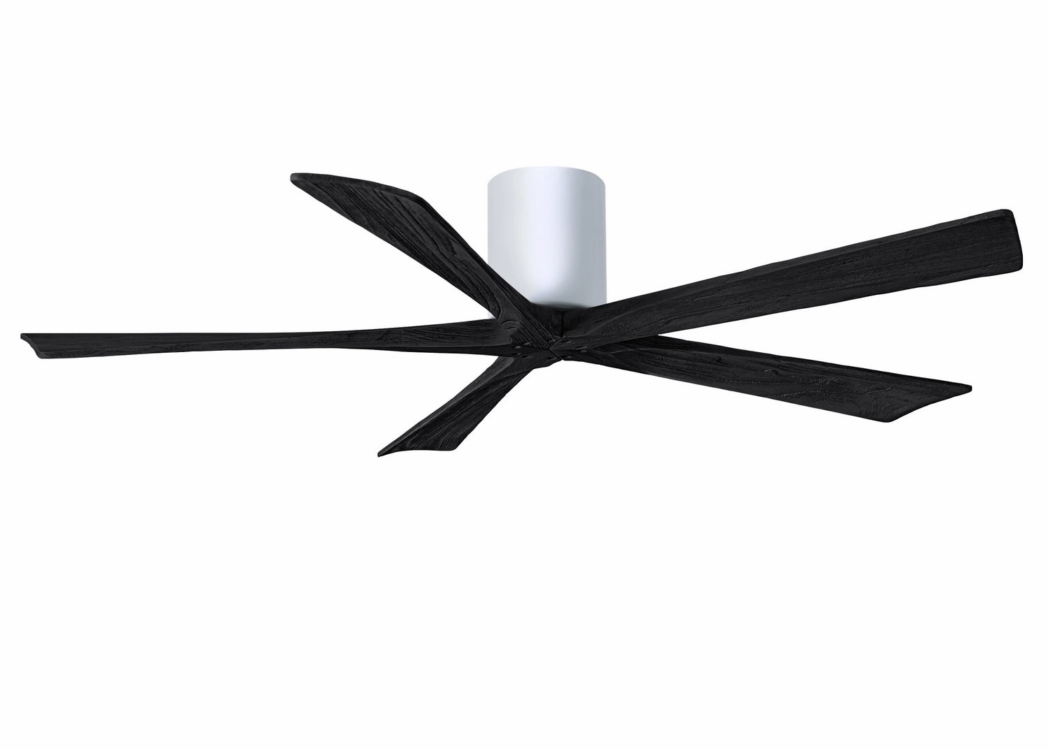 Irene-5H 60"Ceiling Fan Gloss White quiet and compact hugger fans