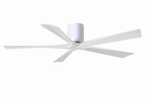 Irene-5H 60"Ceiling Fan Gloss White quiet and compact hugger fans