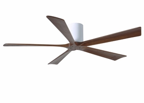 Irene-5H 60"Ceiling Fan Gloss White quiet and compact hugger fans