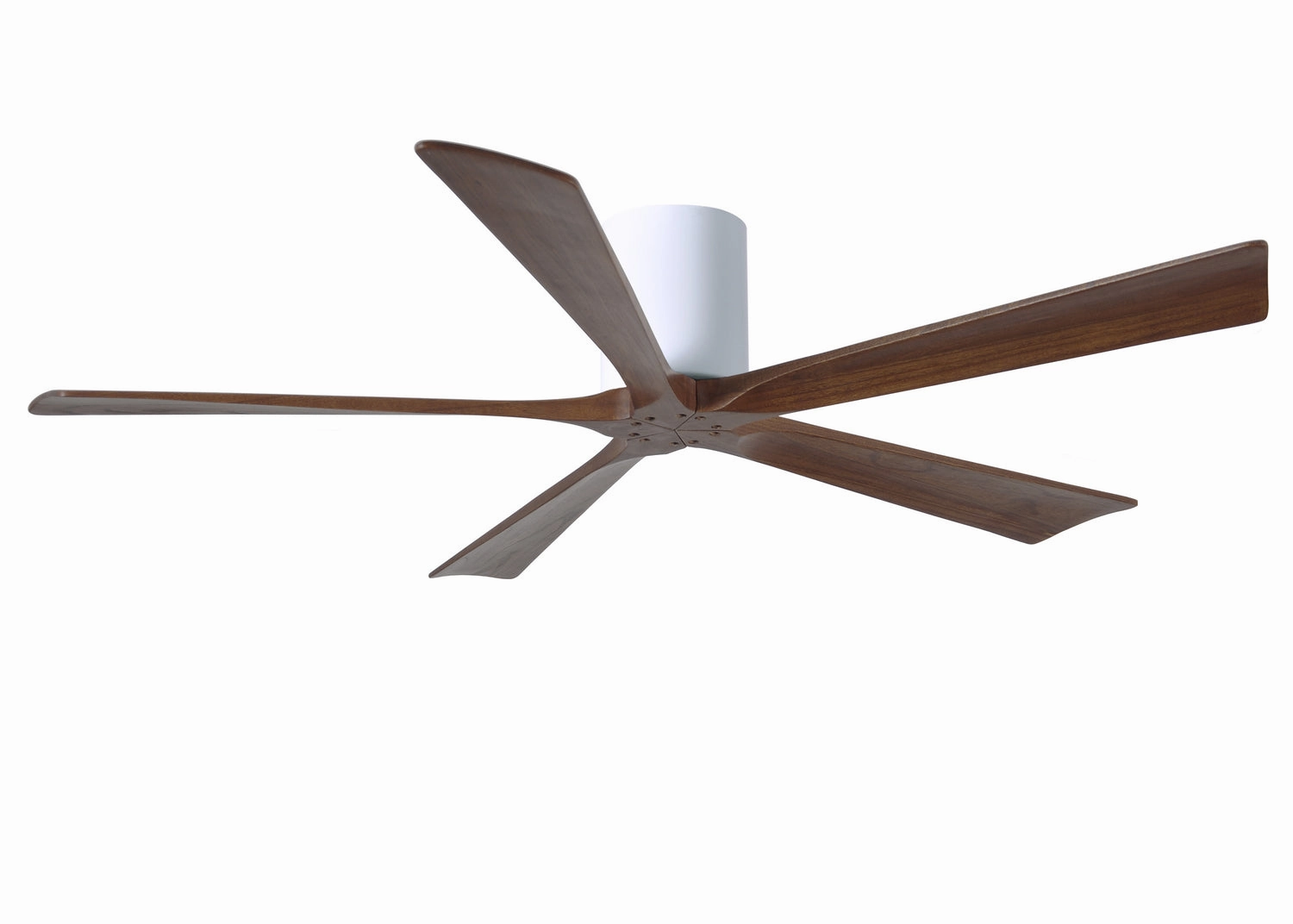 Irene-5H 60"Ceiling Fan Gloss White quiet and compact hugger fans