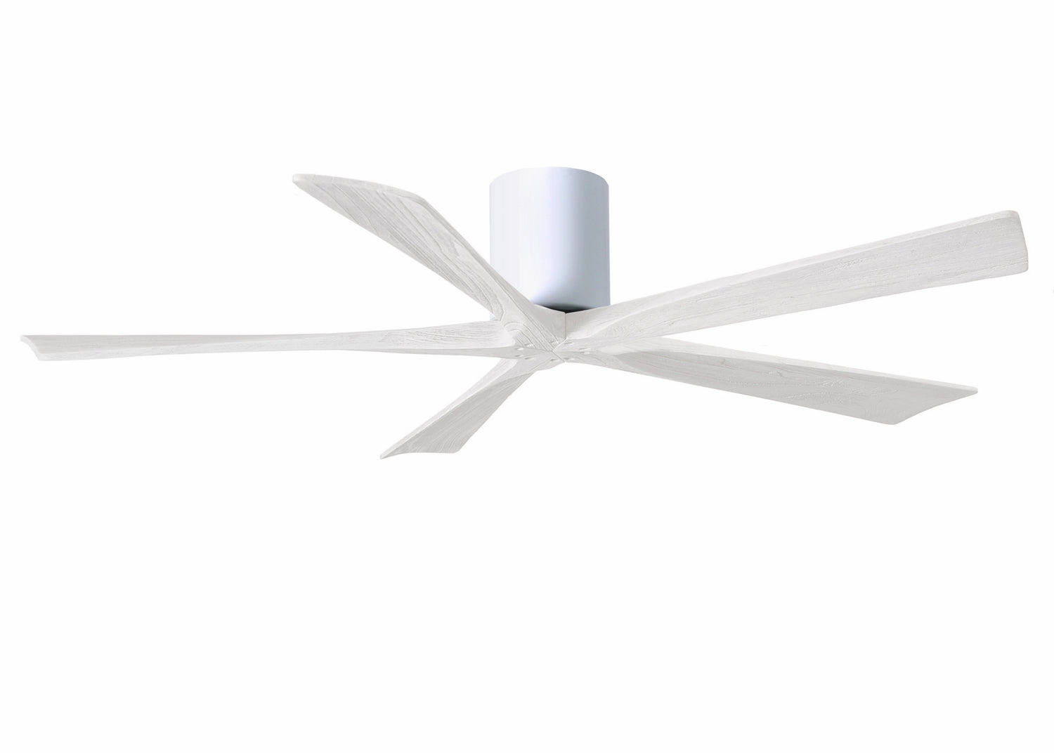 Irene-5H 60"Ceiling Fan Gloss White quiet and compact hugger fans