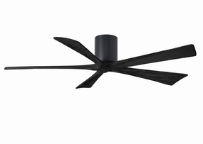 Irene-5H 60"Ceiling Fan Matte Black quiet and compact hugger fans
