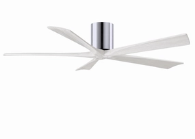 Irene-5H 60"Ceiling Fan Polished Chrome quiet and compact hugger fans