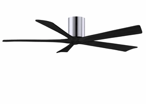 Irene-5H 60"Ceiling Fan Polished Chrome quiet and compact hugger fans