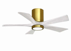 Irene-5HLK 42"Ceiling Fan Brushed Brass quiet and compact hugger fans