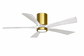 Irene-5HLK 52"Ceiling Fan Brushed Brass quiet and compact hugger fans