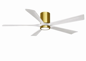 Irene-5HLK 60"Ceiling Fan Brushed Brass quiet and compact hugger fans