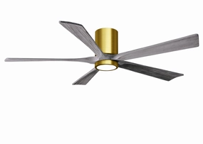 Irene-5HLK 60"Ceiling Fan Brushed Brass quiet and compact hugger fans