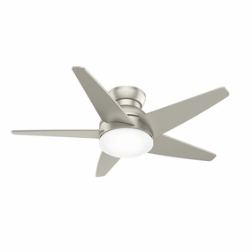 Isotope 44"Ceiling Fan Matte Nickel space-saving huggers with modern style