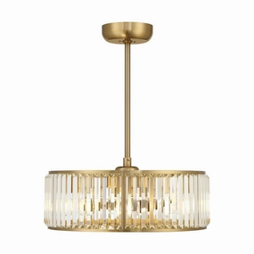Janus 5-Light Fan D'Lier ceiling fans with integrated LED lighting
