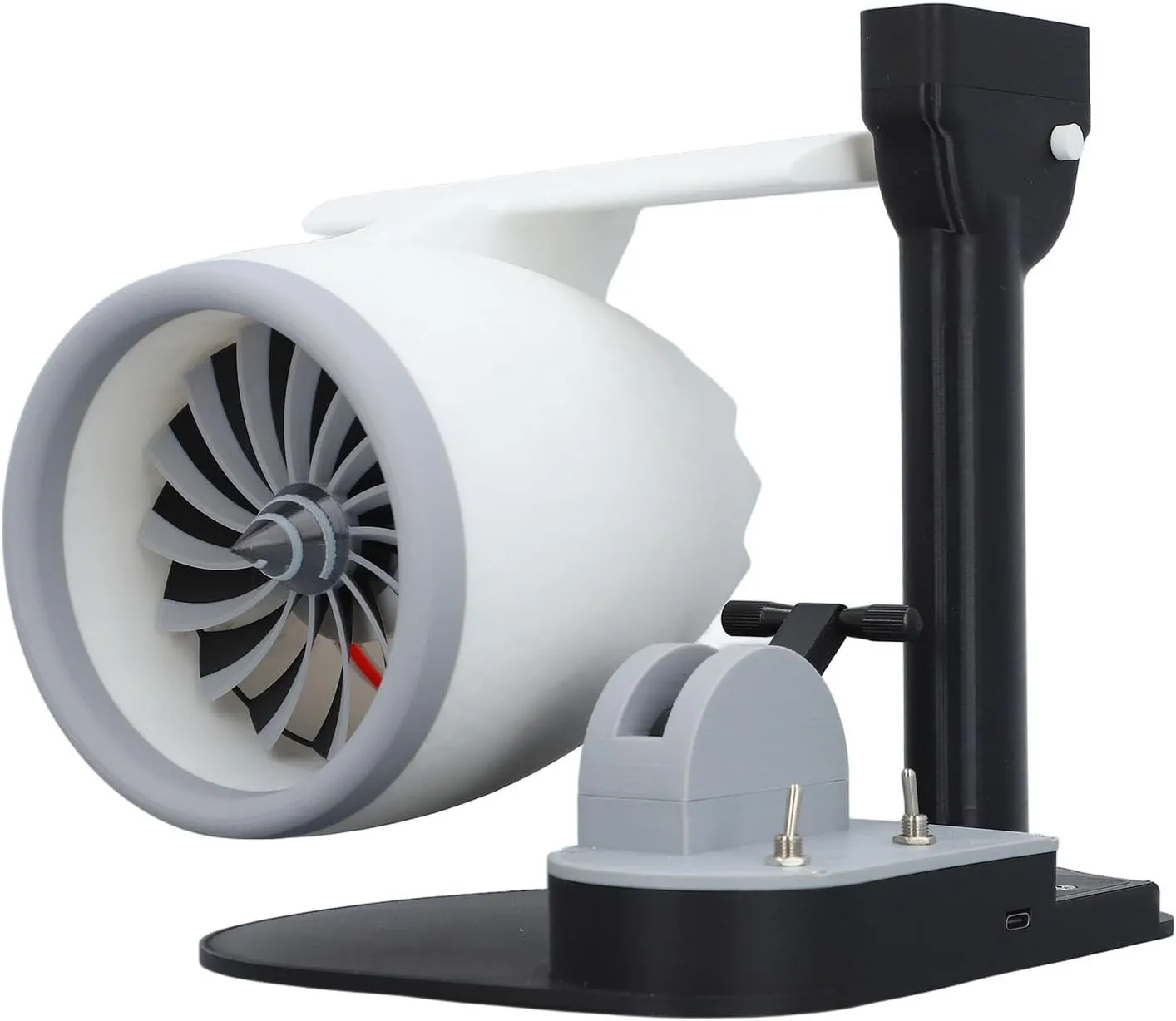 Jet Engine Fan, Turbine Engine Fan Decoration Desktop USB for Office (Blue) Desktop fan with humidification feature