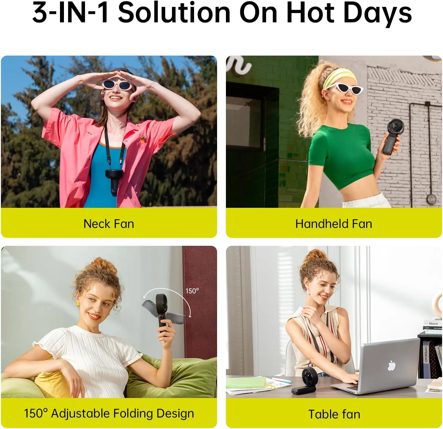 JISULIFE Handheld Fan Life7  Ultimate Flexibility: High-Power Motor, LED Display, 19.5 Hrs Cooling, 5000mAh Rechargeable, 5-Speed, Foldable Design, 3-IN-1 Portable Fan for Travel Cruise Beach(Black)