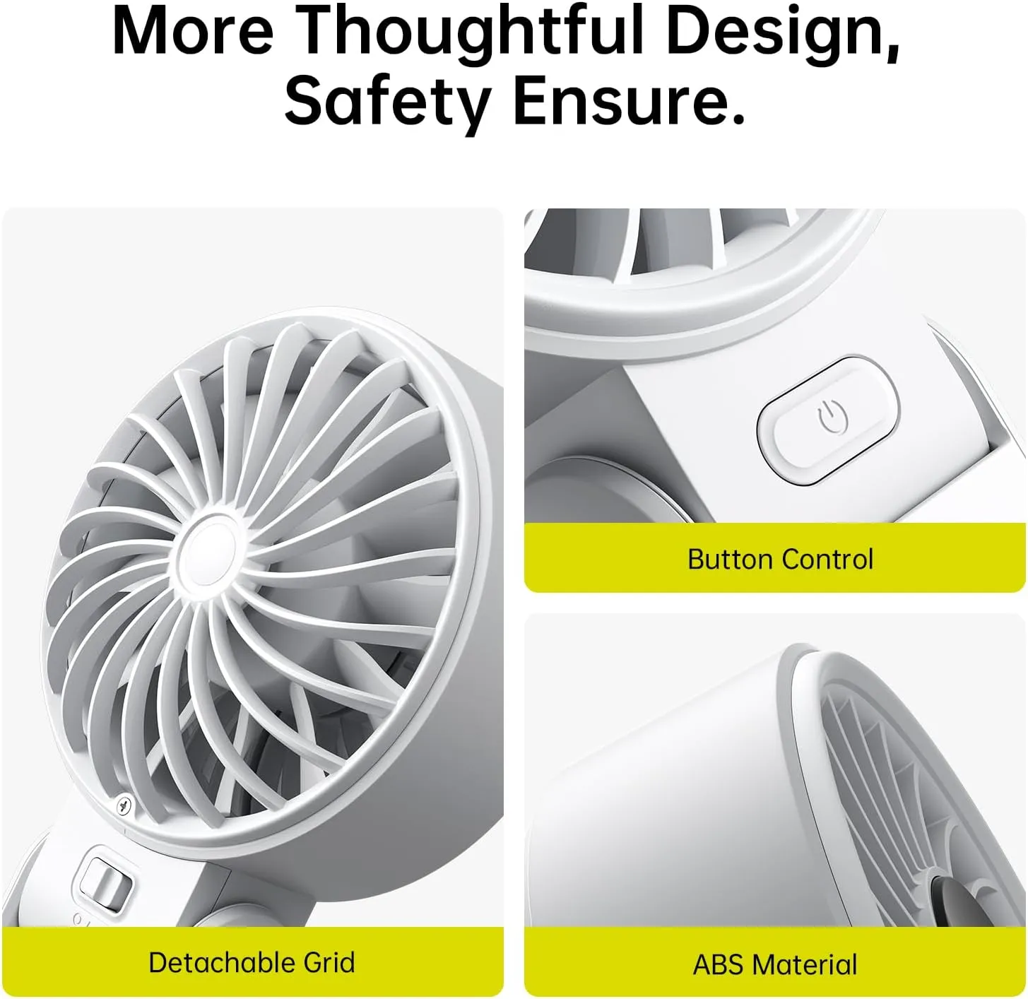 JISULIFE Handheld Fan Life7  Ultimate Flexibility: High-Power Motor, LED Display, 19.5 Hrs Cooling, 5000mAh Rechargeable, 5-Speed, Foldable Design, 3-IN-1 Portable Fan for Travel Cruise Beach(Grey)