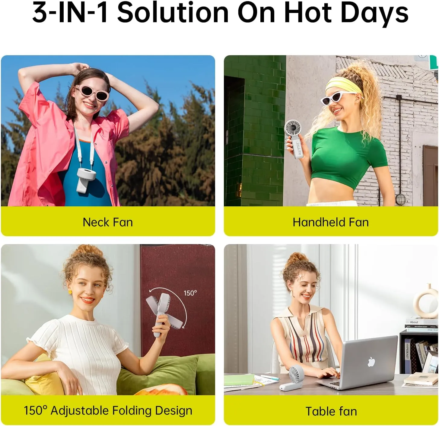 JISULIFE Handheld Fan Life7  Ultimate Flexibility: High-Power Motor, LED Display, 19.5 Hrs Cooling, 5000mAh Rechargeable, 5-Speed, Foldable Design, 3-IN-1 Portable Fan for Travel Cruise Beach(Grey)