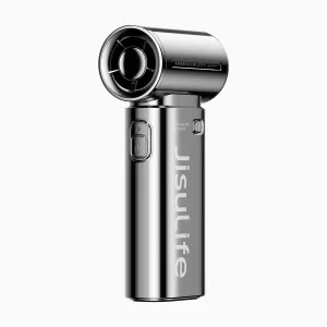 JisuLife Handheld Fan Life9 - Chrome compact handheld fan for outdoor use