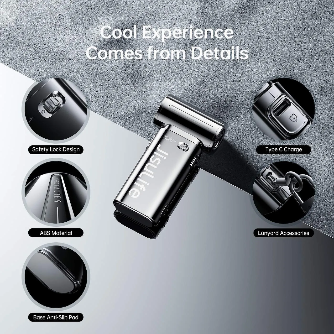 JisuLife Handheld Fan Life9 - Chrome