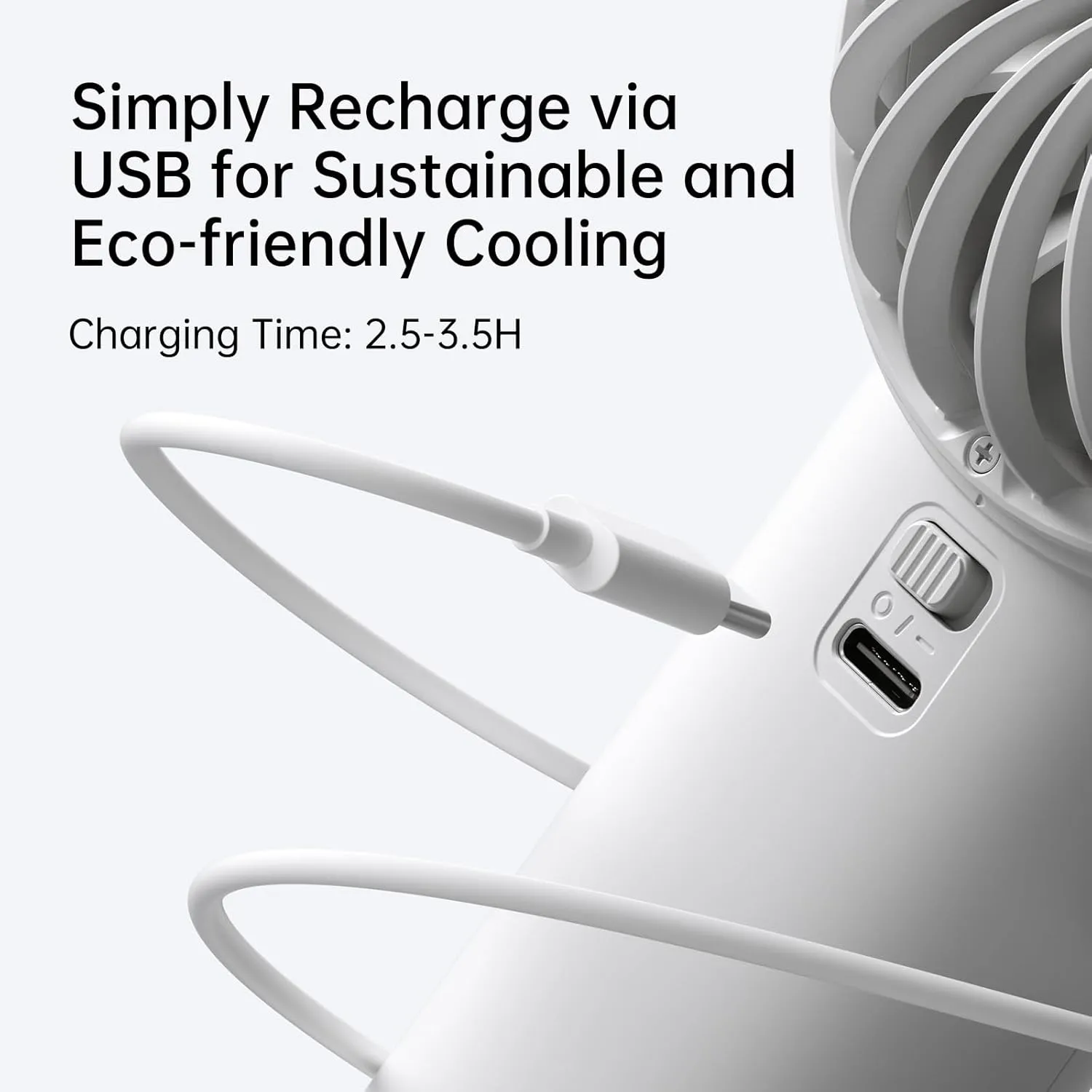 JISULIFE Handheld Portable Fan with Powerful Motor,LED Display,5000mAh Battery,5 Wind Speeds,Lanyard; Summer Essentials USB Rechargeable Hand held Fan for Travel,Beach,Makeup,Concerts-Gery
