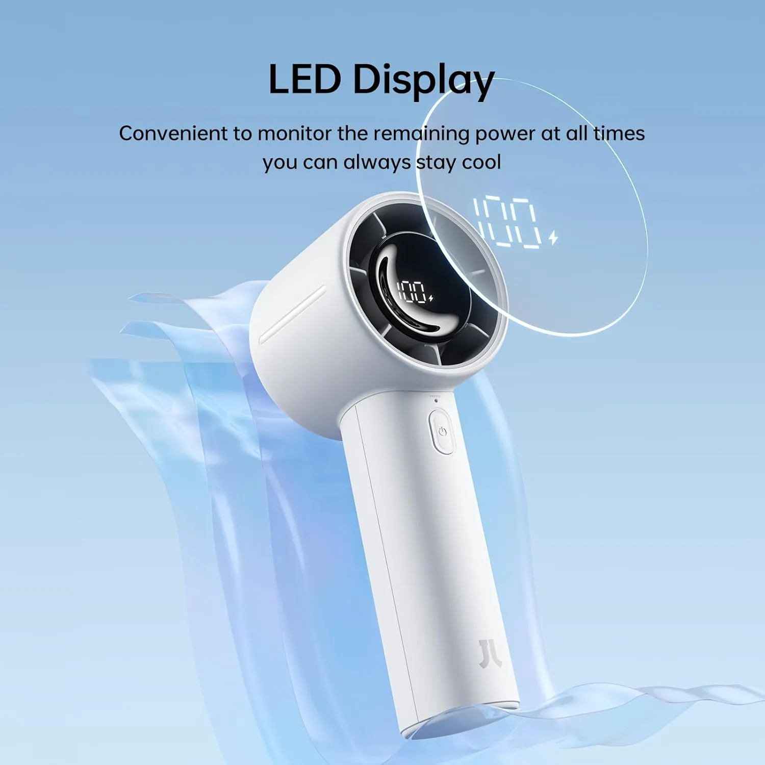 JISULIFE Handheld Turbo Fan, 5000mAh Rechargeable Portable Fans,Up to 28 Hours Cooling,5 Speed Strong Wind,Personal Mini Fan for Travel Outdoor Camping Beach MakeupGray