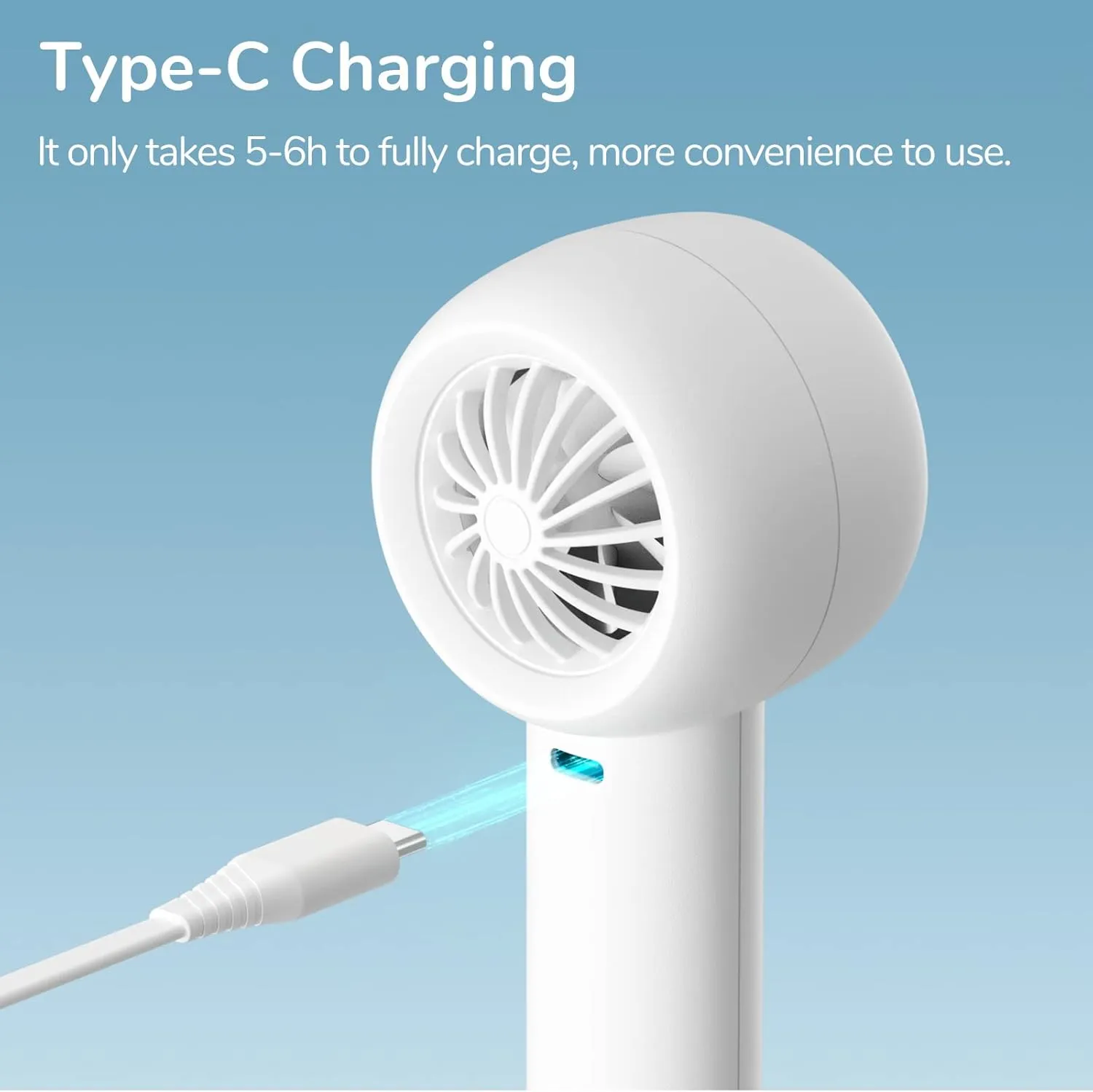JISULIFE Mini Portable Fan-Bladeless Safe Design, Powerful Turbo Handheld Fan with 5 Speeds, 16Hrs Max Cooling TimeUSB Rechargeable, Small Pocket for Travel/Lash, Gifts For Girls/Women