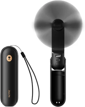 JISULIFE Portable Handheld Fan, Mini 3 In 1 with Rechargeable Battery, Personal Pocket Fan for Travel, Outdoor, USB Power Bank, Flashlight, Essential Ideal Gifts for Men/Women/Family/Friends - Black Battery-powered portable fan