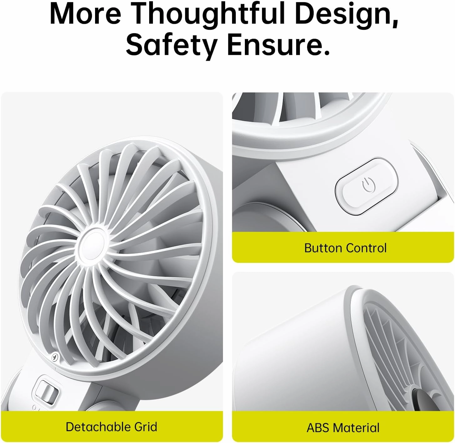 JISULIFE Handheld Fan Life7  Ultimate Flexibility: High-Power Motor, LED Display, 13 Hrs Cooling, 3600mAh Rechargeable, 5-Speed, Foldable Design, 3-IN-1 Portable Fan for Travel Cruise Beach(Grey)