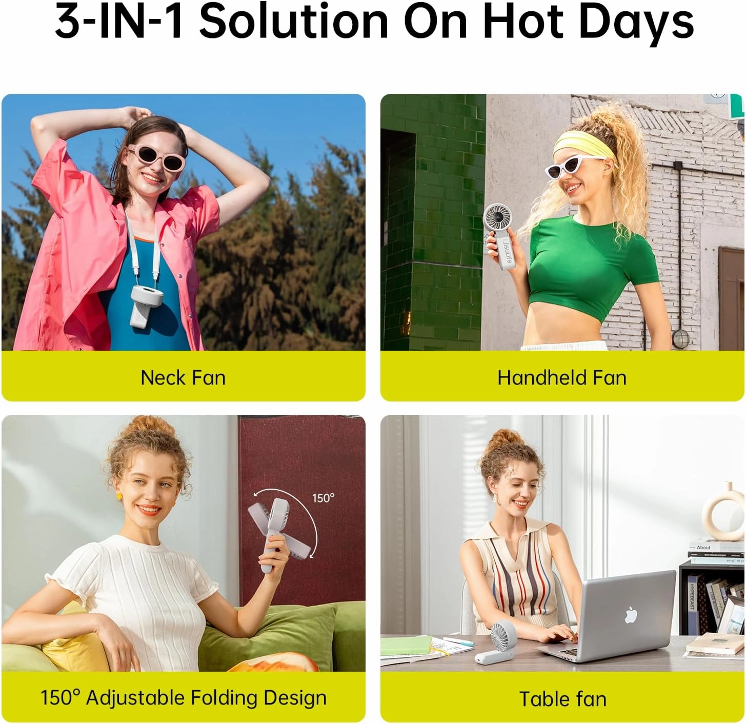 JISULIFE Handheld Fan Life7  Ultimate Flexibility: High-Power Motor, LED Display, 13 Hrs Cooling, 3600mAh Rechargeable, 5-Speed, Foldable Design, 3-IN-1 Portable Fan for Travel Cruise Beach(Grey)