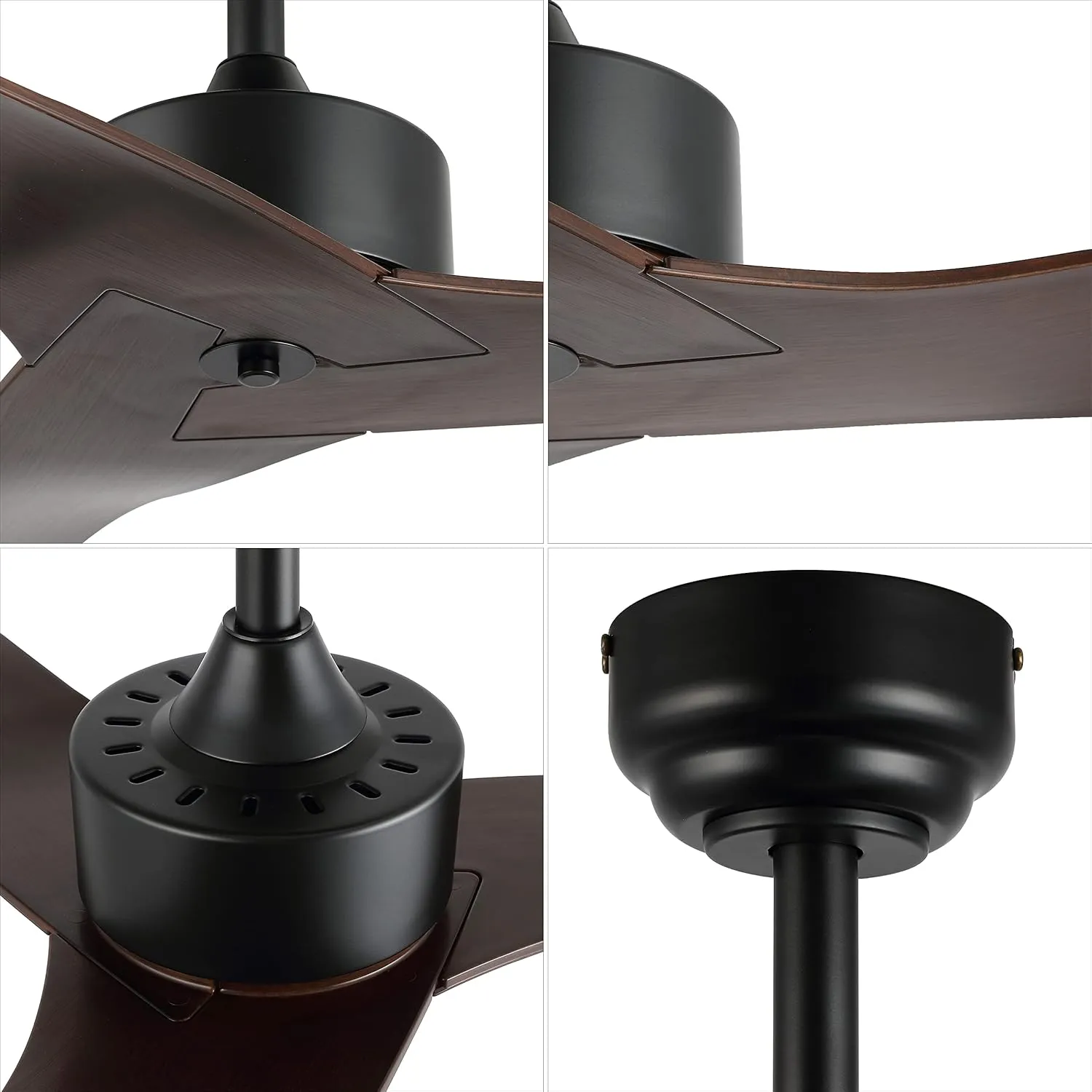 JONATHAN Y JYL9715D Aldrin 50" Mobile-App/Remote-Controlled, 6-Speed Razor Ceiling Fan, Modern, Contemporary, Minimalist, Industrial, Coastal for Bedroom, Living Room, Office, Neutral Brown Wood